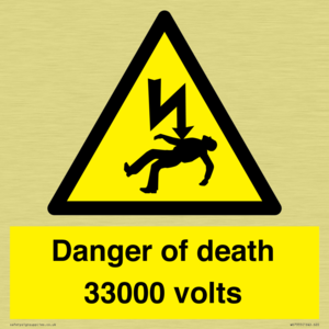 Danger of death 33000 volts